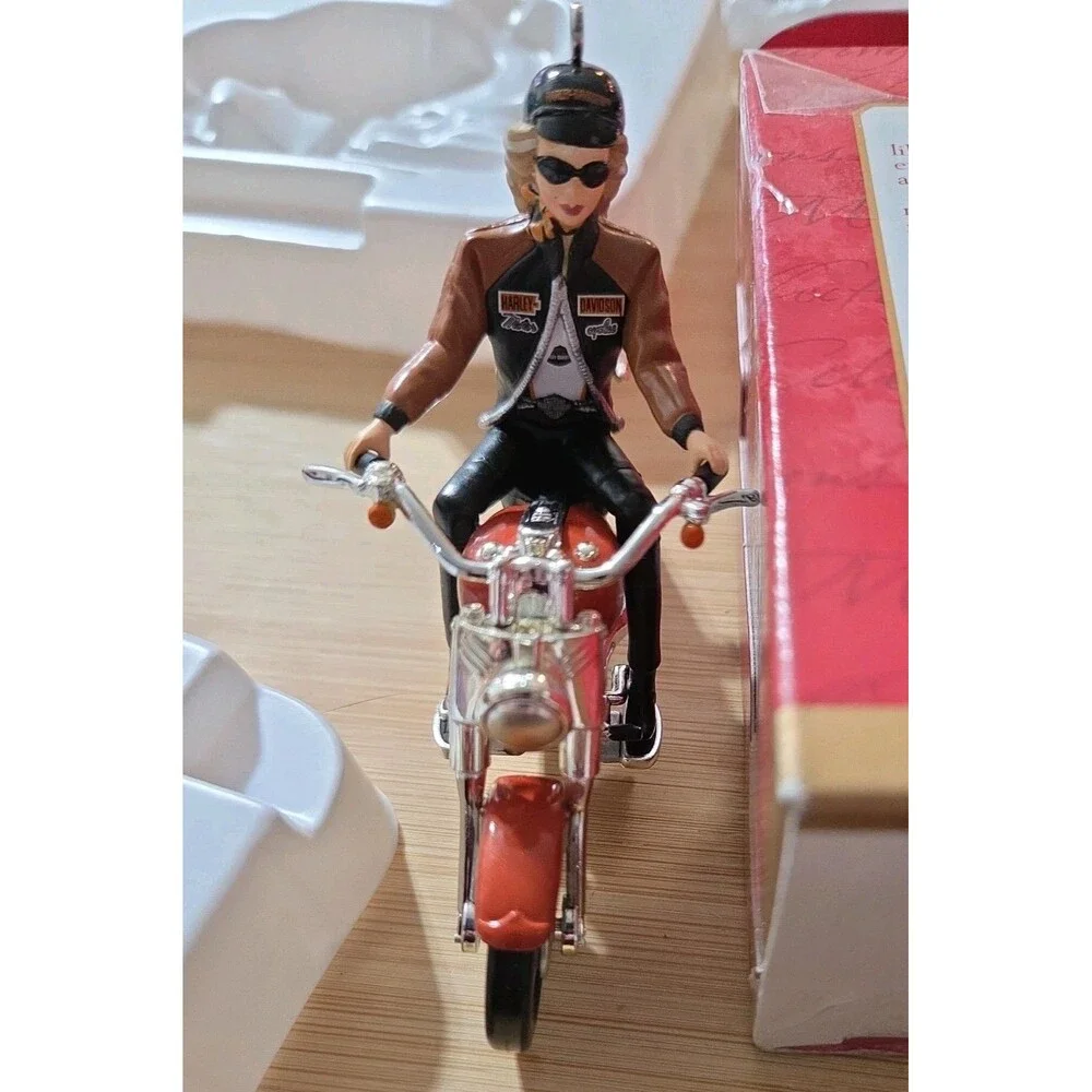 2001 Hallmark‎ Keepsake Barbie Harley-Davidson Motorcycle Ornament w Box